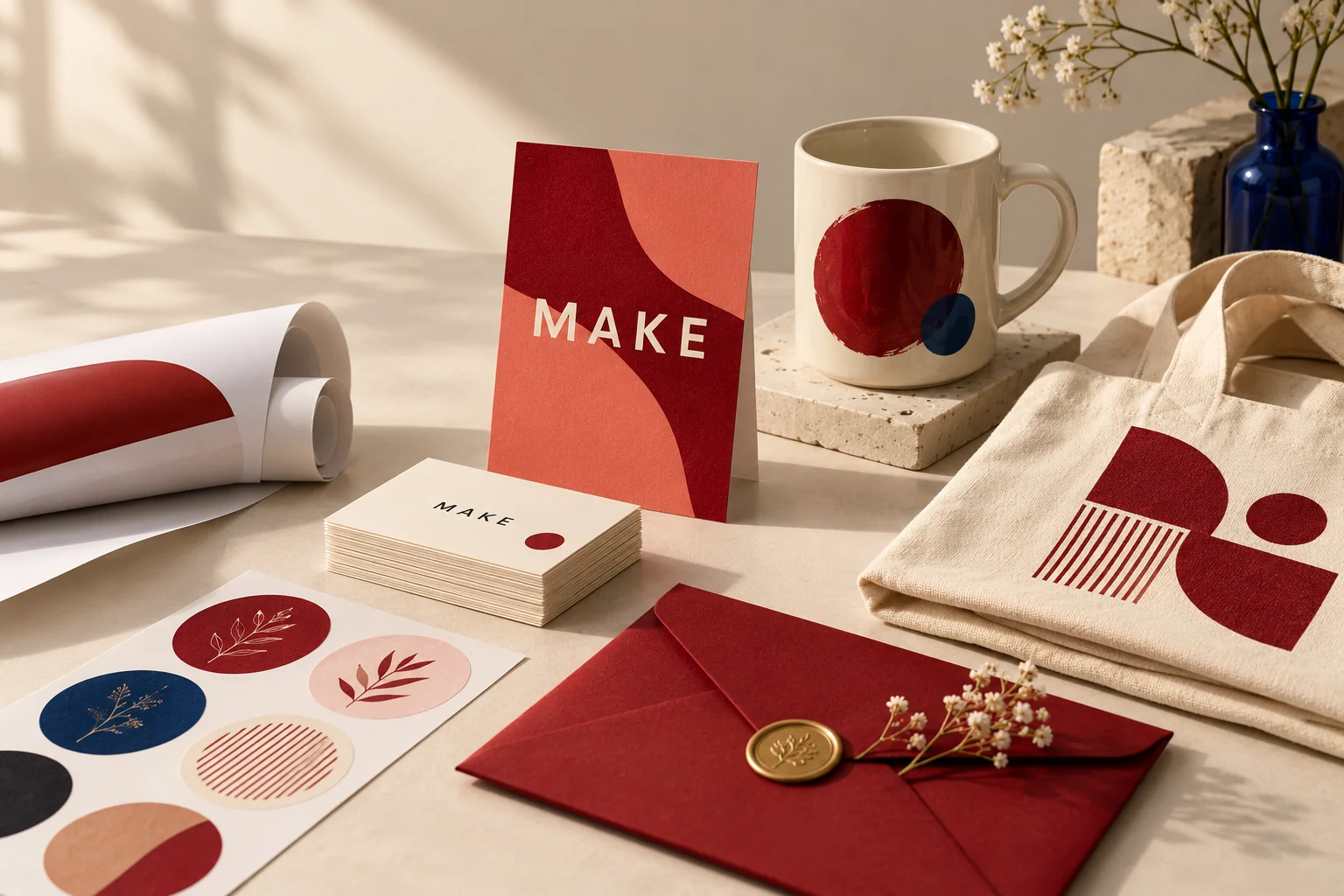 Illustrative MAKE print and personalised gift collection